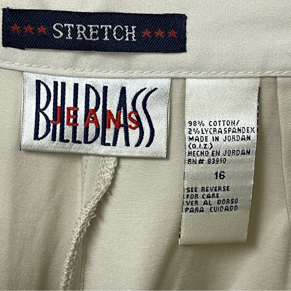 NWT, Vintage Bill Blass Khaki Slacks, Side Zip, Stretch. Size 16 - Picture 7 of 9